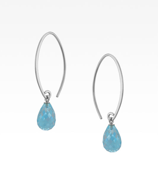 Blue Topaz Sweep Earrings