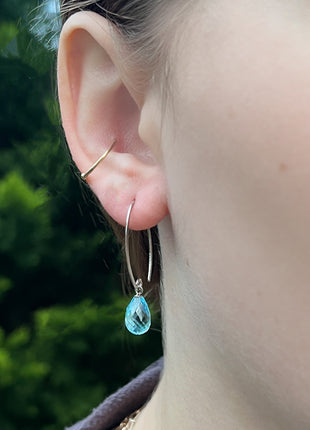 Blue Topaz Sweep Earrings