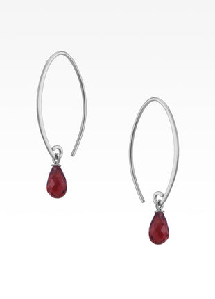 Garnet Sweep Earrings
