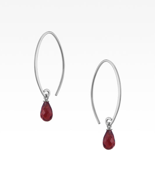 Garnet Sweep Earrings