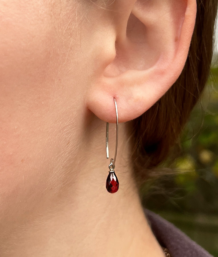 Garnet Sweep Earrings
