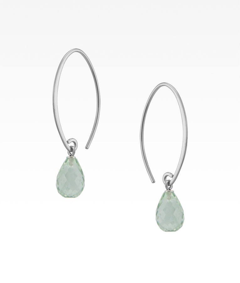Prasiolite Sweep Earrings