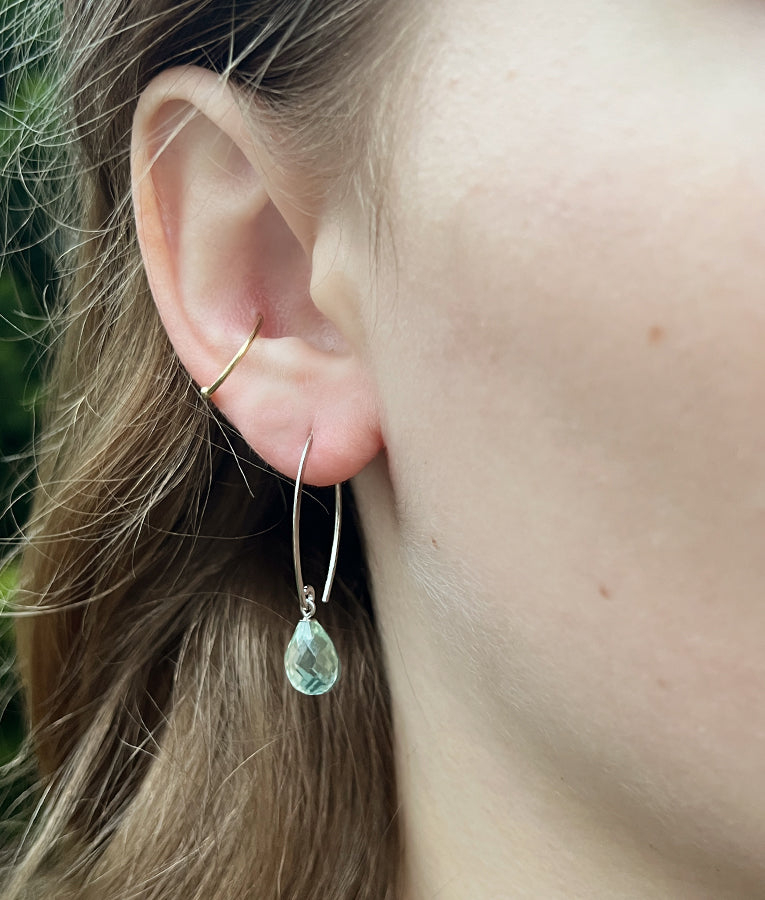 Prasiolite Sweep Earrings