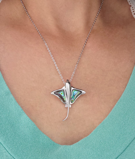 Abalone Stingray Pendant