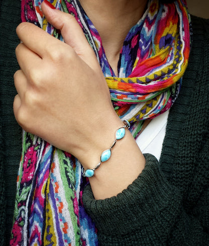 Larimar Marquise Bracelet