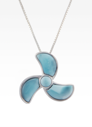 Larimar Propeller Pendant