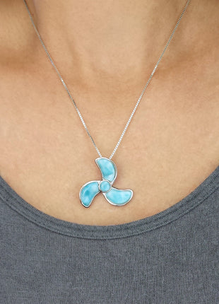 Larimar Propeller Pendant