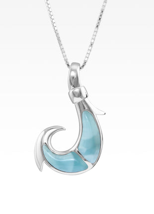 Hawaiian Larimar Hook Pendant