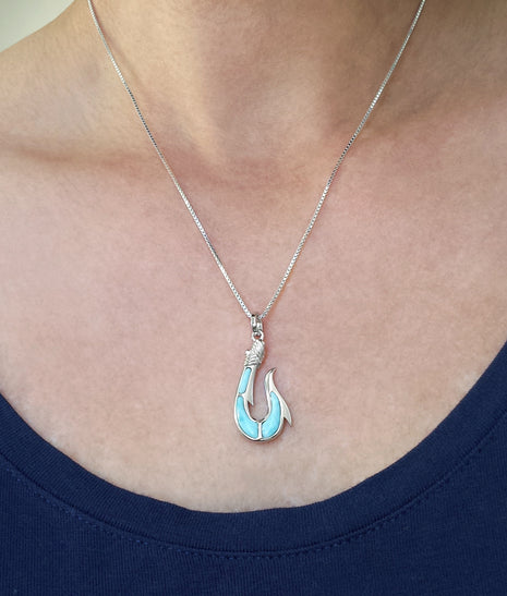 Maui's Larimar Hook Pendant