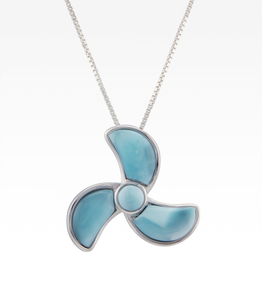 Larimar Propeller Necklace