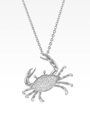 Pavé Crab Pendant