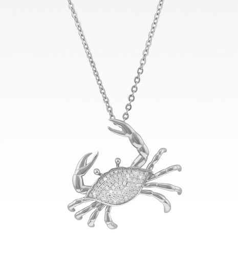 Pavé Crab Pendant