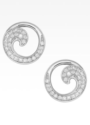 Pavé Wave Earrings
