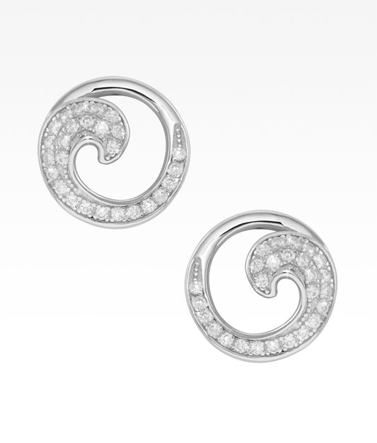 Pavé Wave Earrings