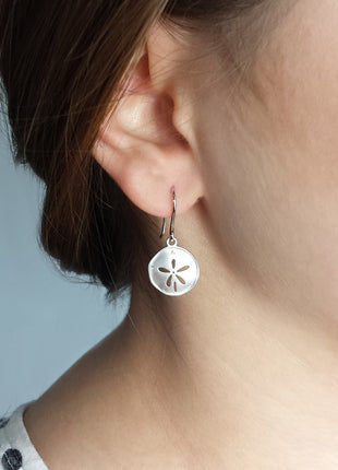 Satin Sand Dollar Earrings