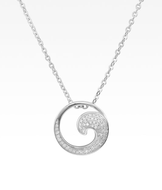 Pavé Wave Pendant