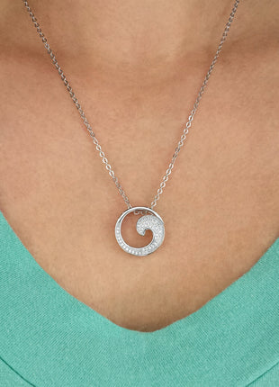 Pavé Wave Pendant