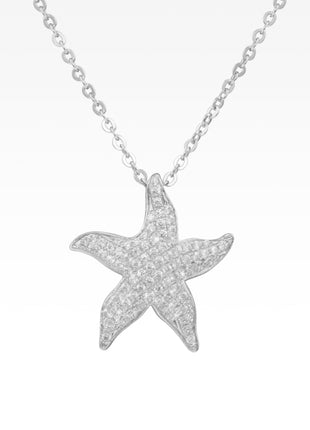 Pavé Dancing Starfish Necklace