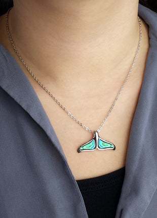 Abalone Whale Tail Pendant