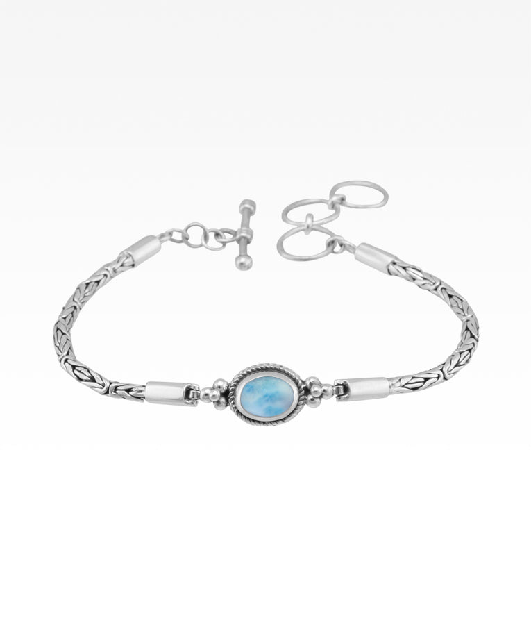Gemstone Oval Byzantine Bracelet