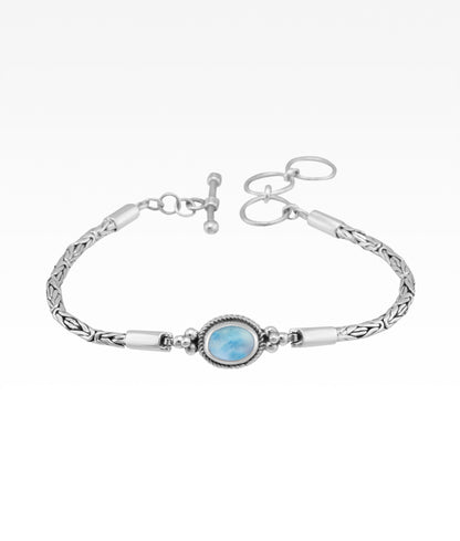 Gemstone Oval Byzantine Bracelet