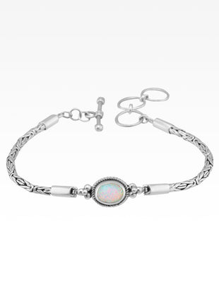 Gemstone Oval Byzantine Bracelet