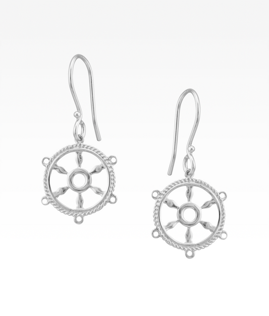 Harbor Ship's Wheel Earrings