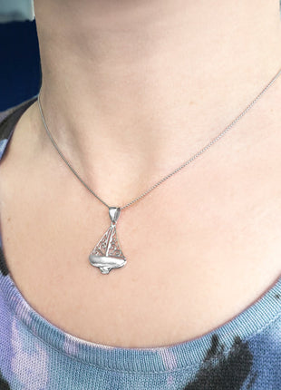 Harbor Sailboat Necklace