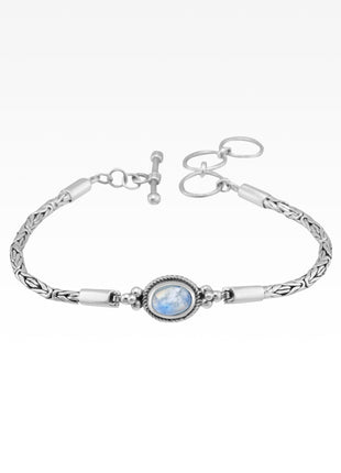 Gemstone Oval Byzantine Bracelet