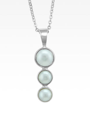 Pearl Triple Drop Necklace