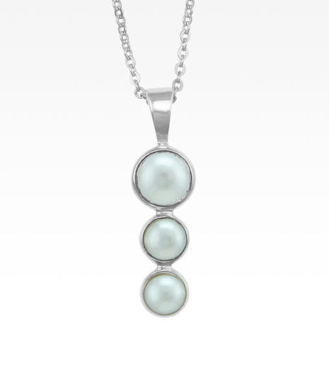 Pearl Triple Drop Necklace