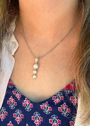 Pearl Triple Drop Pendant