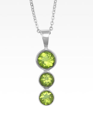 Peridot Triple Drop Necklace