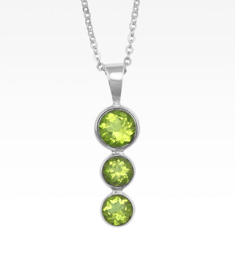 Peridot Triple Drop Necklace