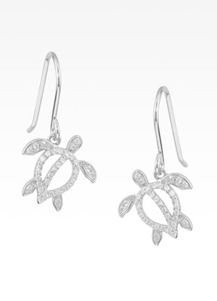 Pavé Honu Sea Turtle Earrings