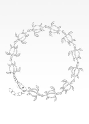 Pavé Honu Sea Turtle Link Bracelet