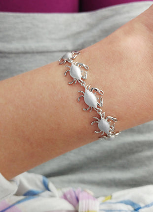 Satin Shell Crab Link Bracelet