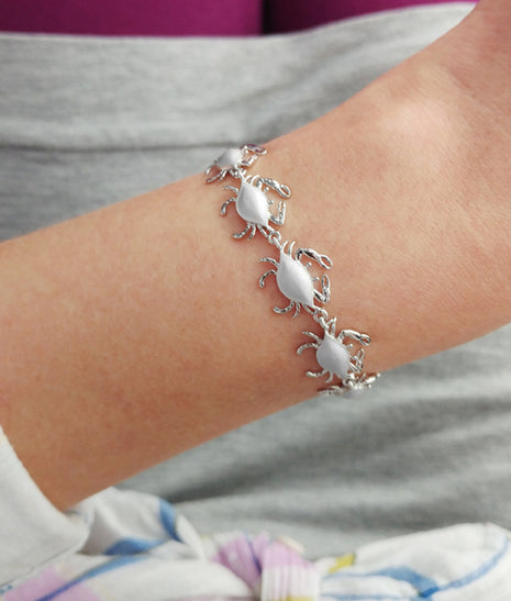 Satin Shell Crab Link Bracelet