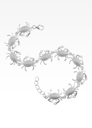 Satin Shell Crab Link Bracelet