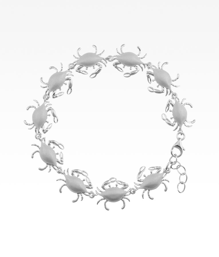 Satin Shell Crab Link Bracelet
