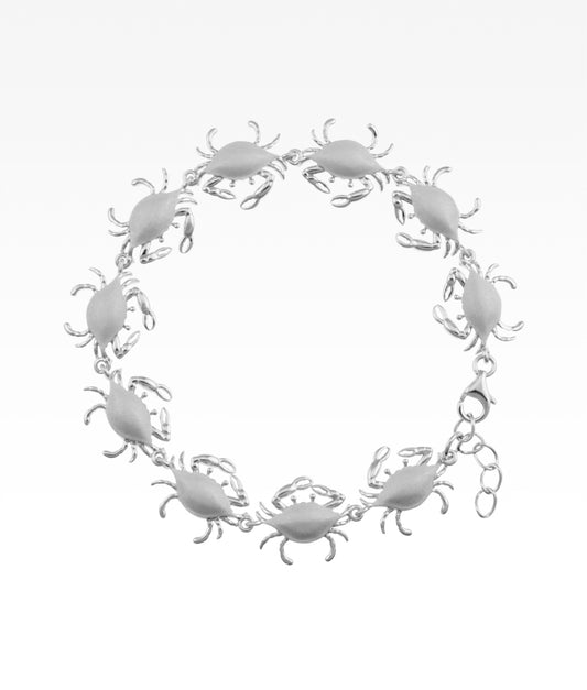 Satin Shell Crab Link Bracelet
