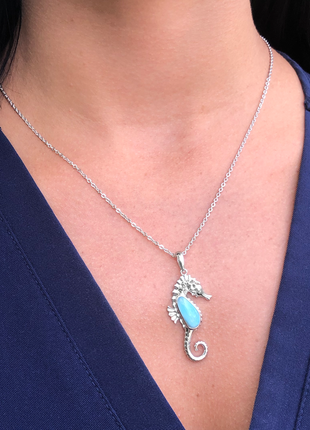 Larimar Seahorse Pendant