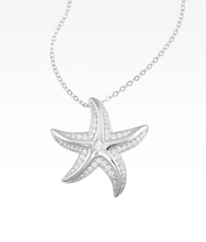 Pavé Edge Starfish Necklace