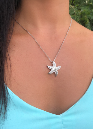 Pavé Edge Starfish Pendant