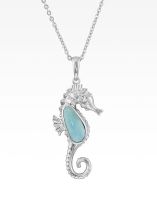 Larimar Seahorse Necklace
