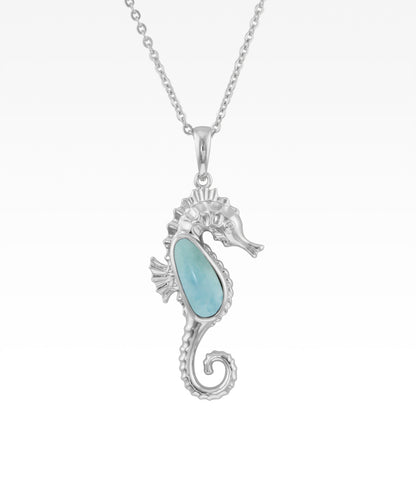 Larimar Seahorse Necklace