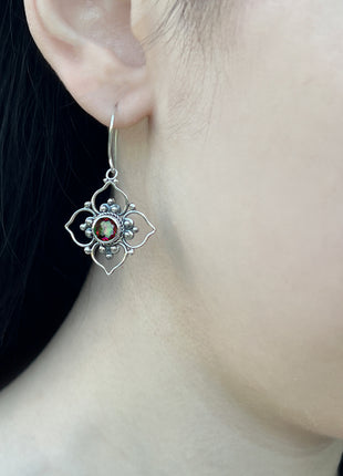 Mystic Topaz Flower Earrings Lrg