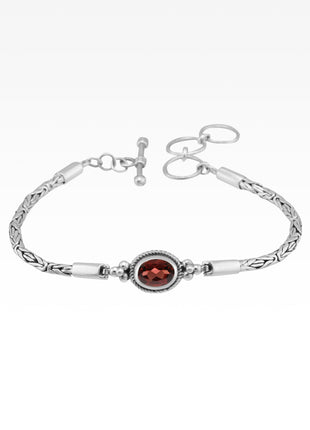 Gemstone Oval Byzantine Bracelet