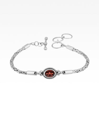 Gemstone Oval Byzantine Bracelet