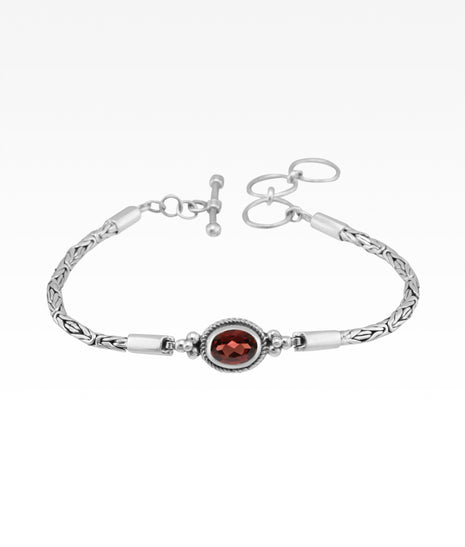 Gemstone Oval Byzantine Bracelet